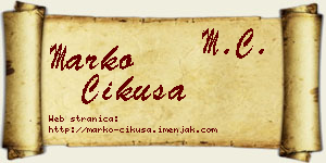 Marko Cikuša vizit kartica